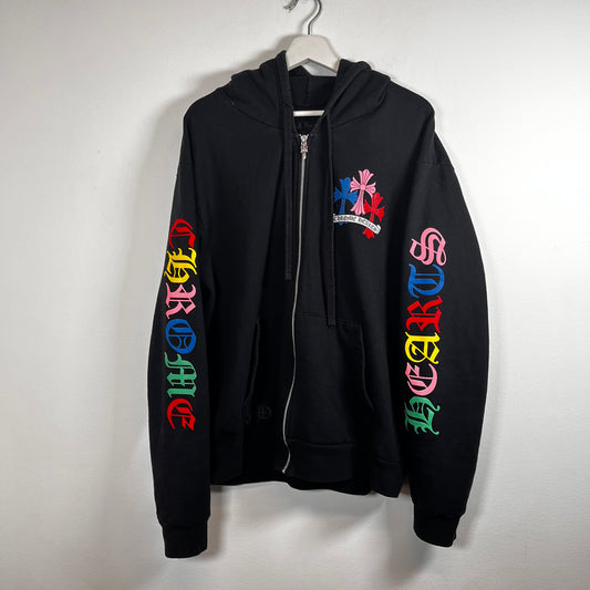 Chrome Hearts Multi Color Cemetery Zip Up Hoodie Size M