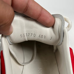 Alexander McQueen White/Red Sneaker Size 40.5