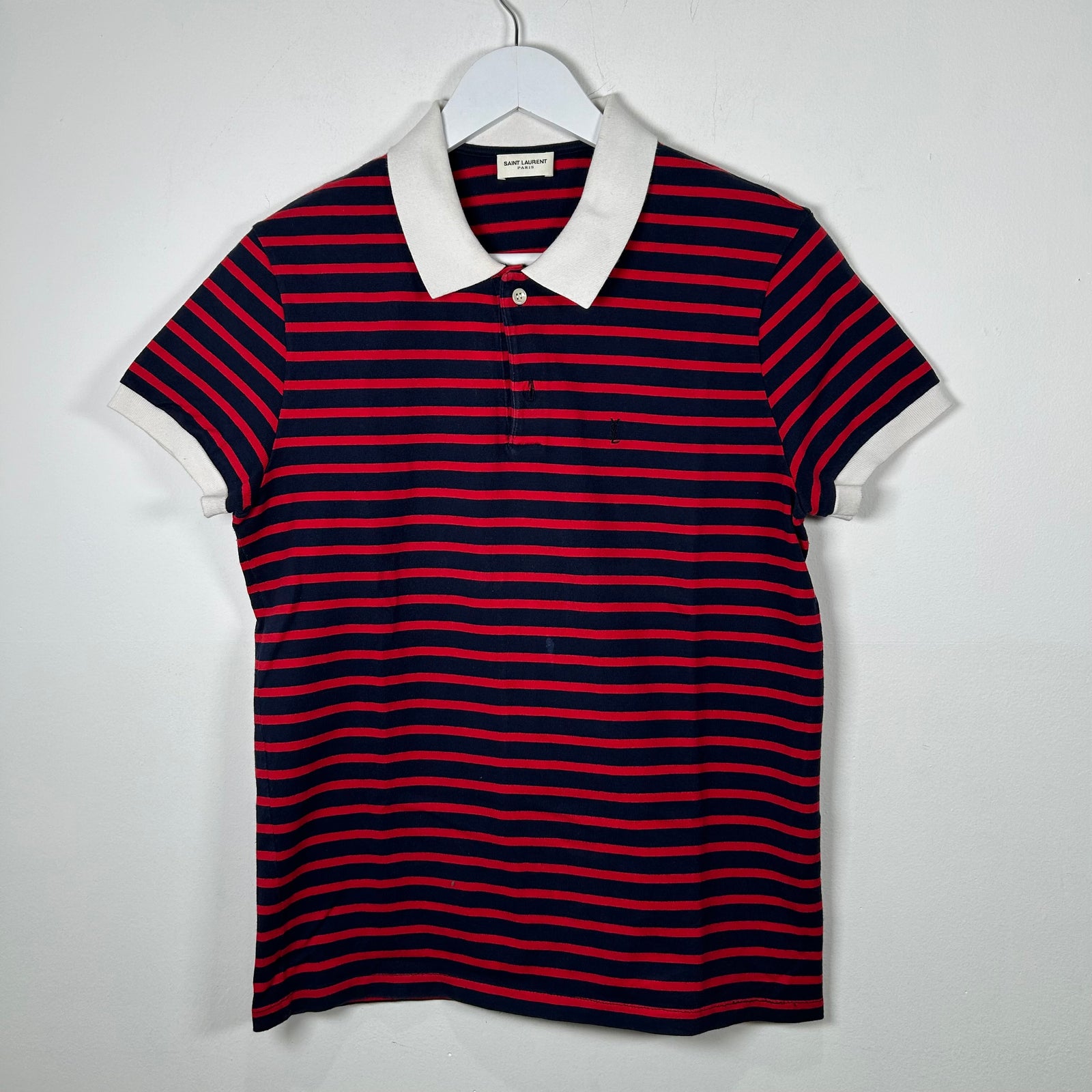 Saint Laurent Paris Striped Polo Size M