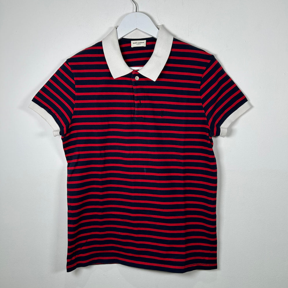 Saint Laurent Paris Striped Polo Size M