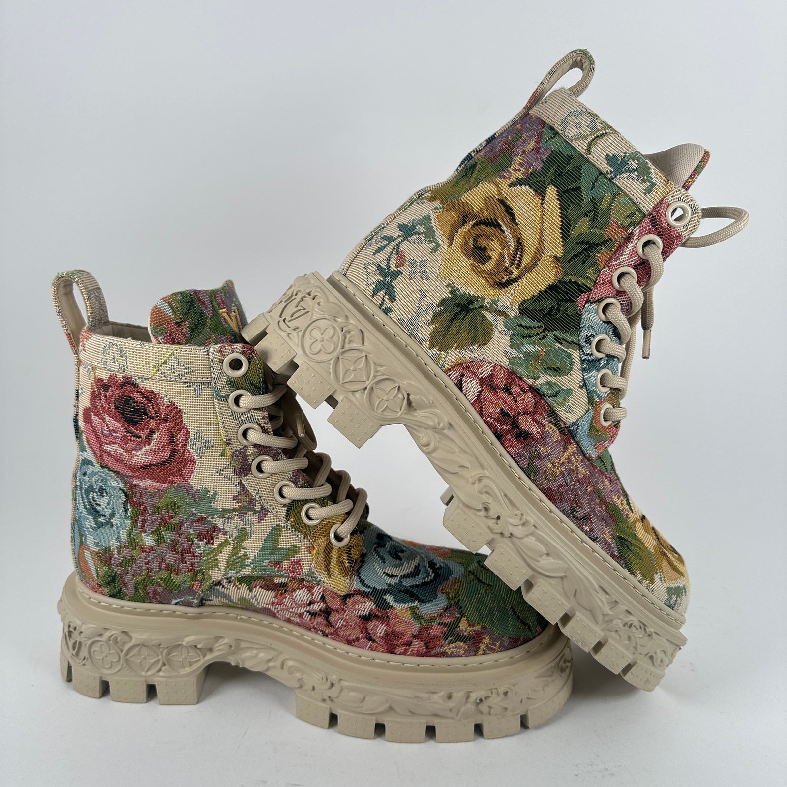 Louis Vuitton Canvas Baroque Ranger Boot Size 7