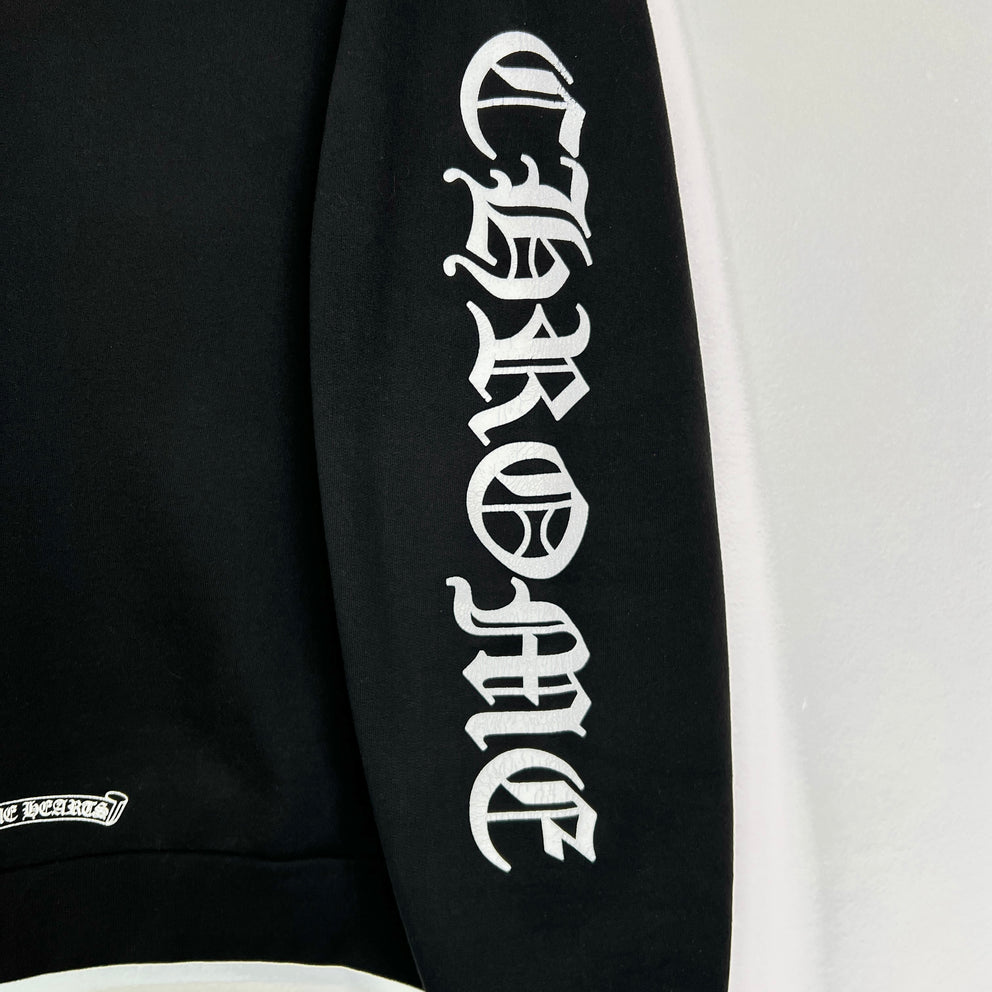 Chrome Hearts Black Vertical Logo Hoodie Size L