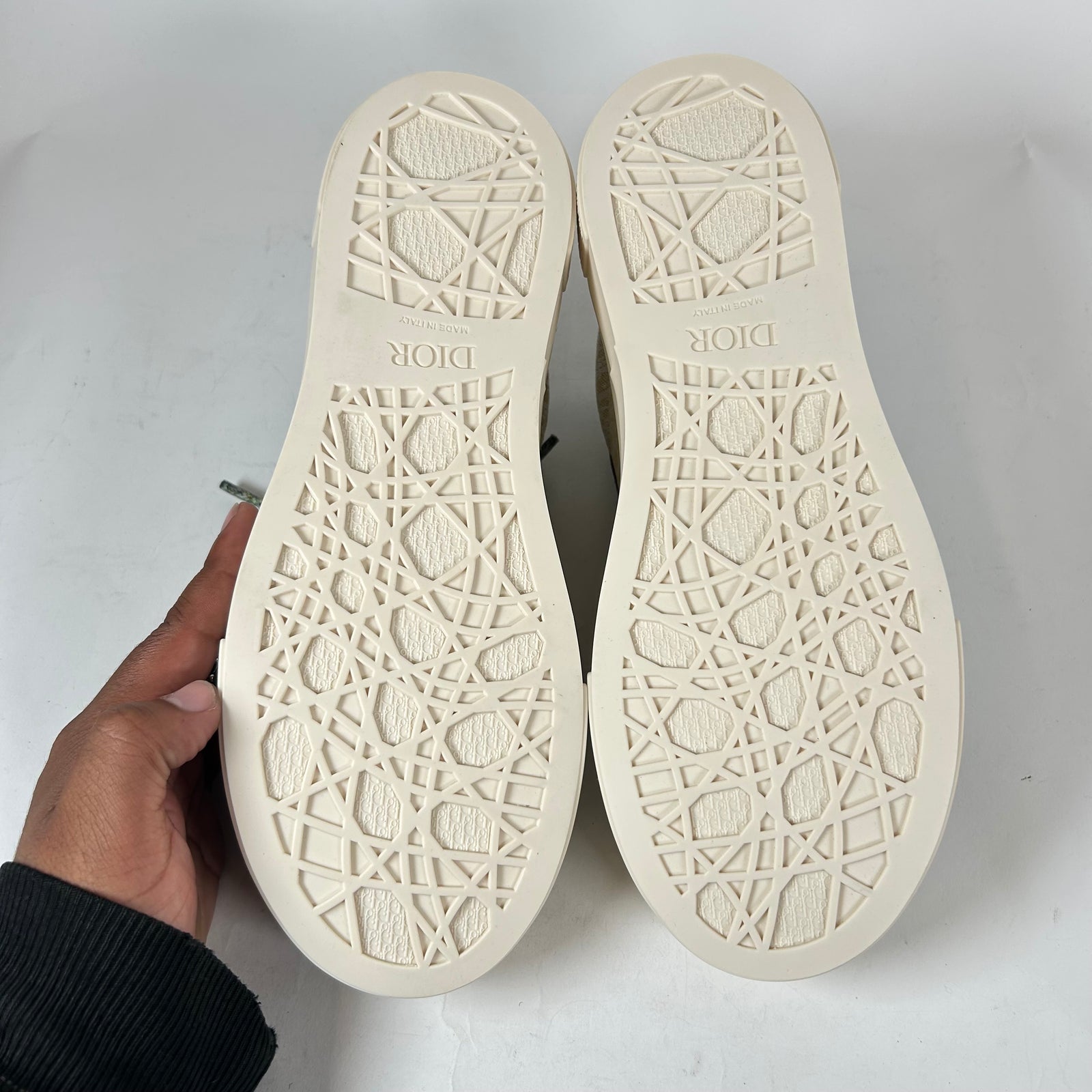 Dior B33 Green/Khaki Oblique Suede Sneaker Size 42
