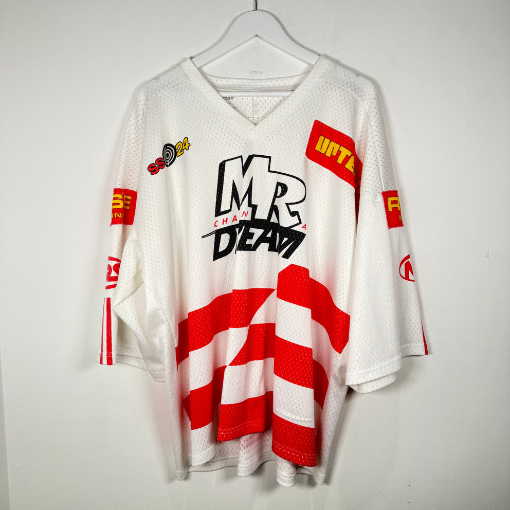 Martine Rose White Oversized Football Jersey  Size S