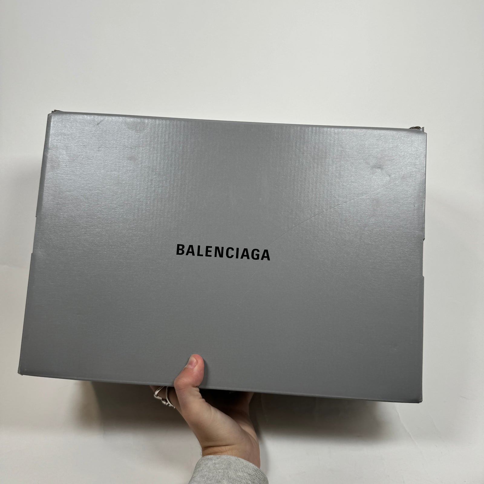 Balenciaga Silver/Neon Yellow Runners Size 43