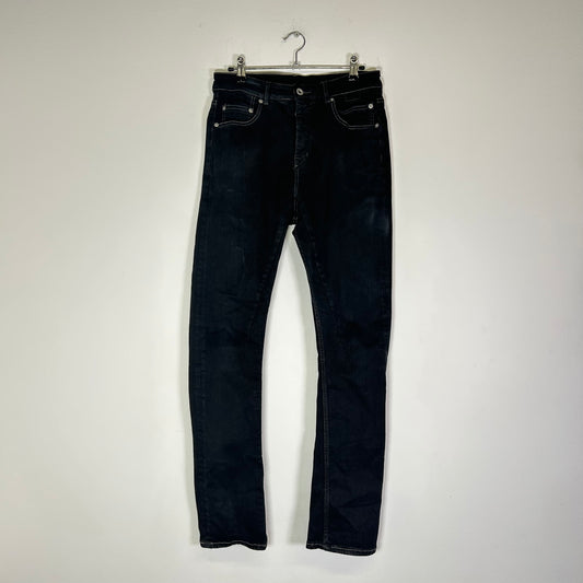 Rick Owens Drkshdw Black Detroit Cut Jeans Size 29