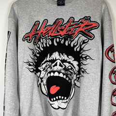 Hellstar Grey/Red 1996 Records Crewneck Size M