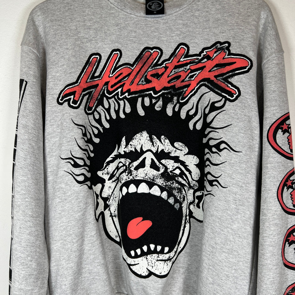 Hellstar Grey/Red 1996 Records Crewneck Size M