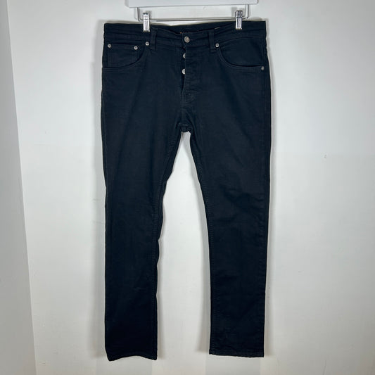 Nudie Black Skinny Jeans Size 36x34