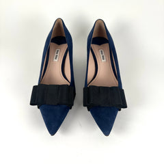 Miu Miu Bue Suede Kitten Heel Size 40