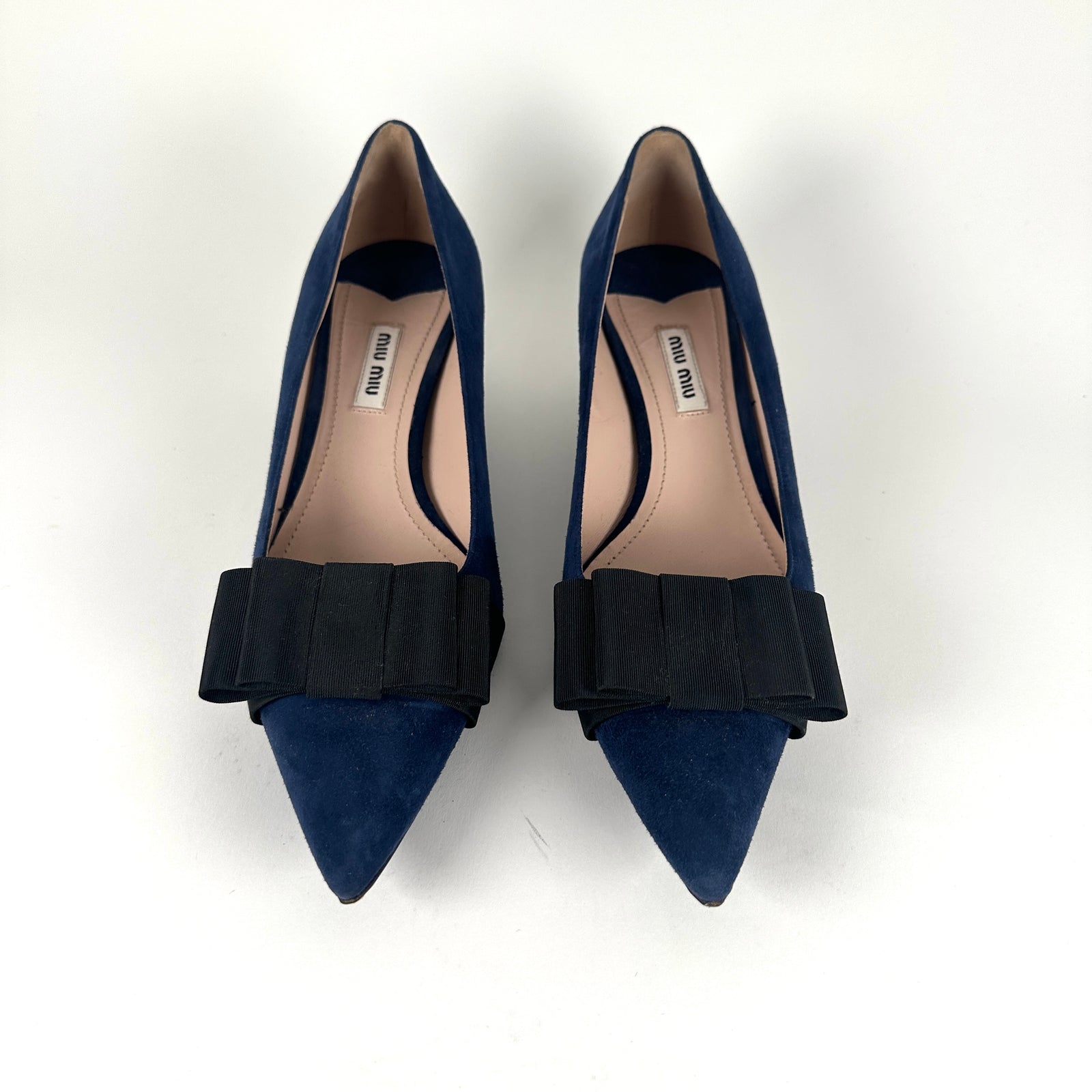Miu Miu Bue Suede Kitten Heel Size 40