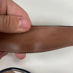 Fendi Gold FF Buckle Belt Sz 95