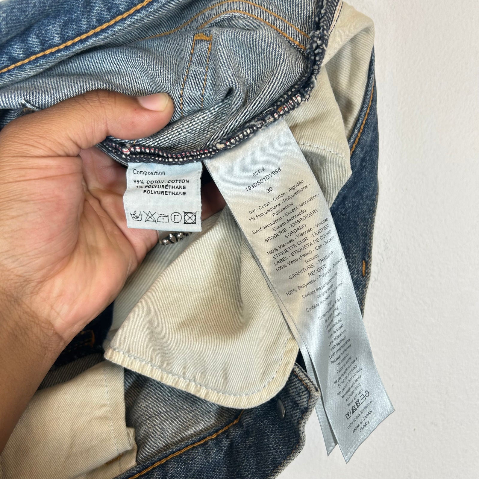 Dior x Kenny Scharf Lightwash CD Patch Jeans Size 30
