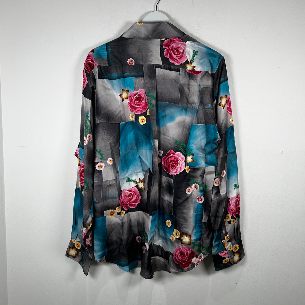 Martine Rose Silk Floral Button-Up Shirt Size XL