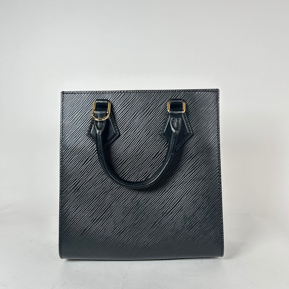 Louis Vuitton Black Epi Leather Sac Plat BB Bag