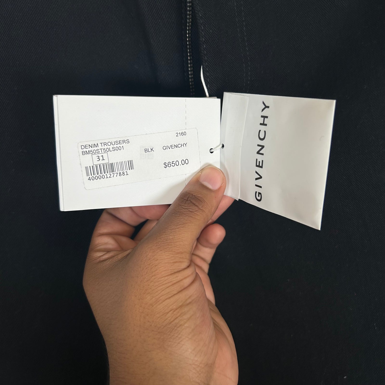 Givenchy Black Denim Jeans Size 31