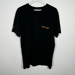 Chrome Hearts Gold Logo Black T-Shirt Size L