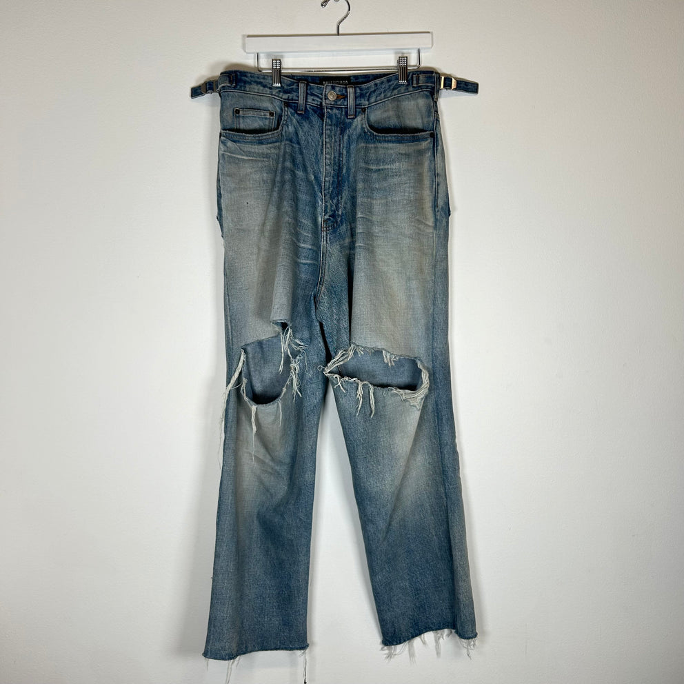Balenciaga SS22 Lighwash Skater Denim Size S