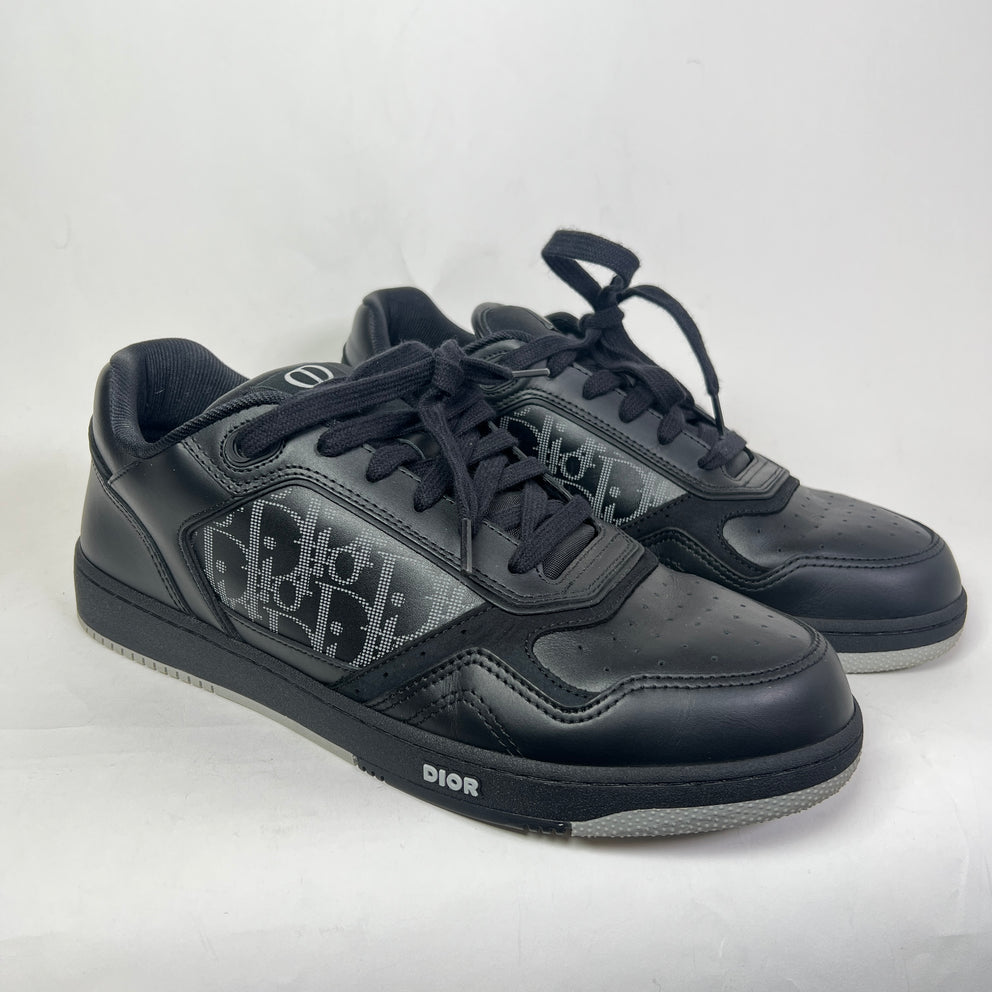 Dior B27 Triple Black Oblique Uptown Sneaker Size 44