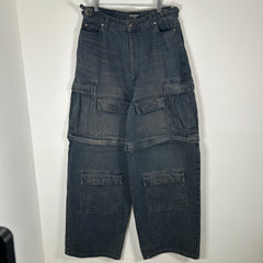 Balenciaga AW21 Japanese Convertible Denim Pants Size 34