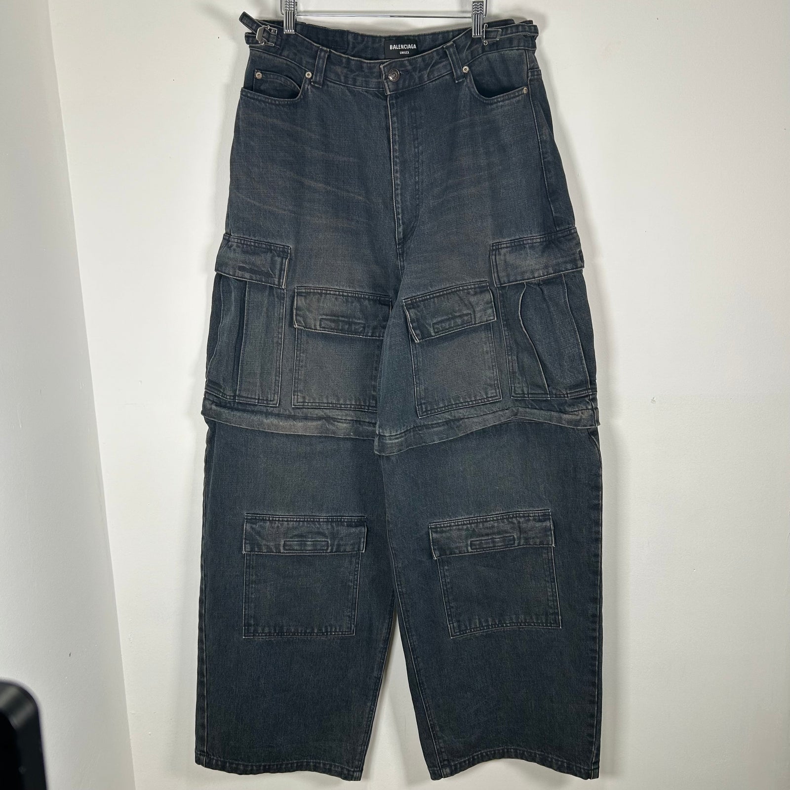 Balenciaga AW21 Japanese Convertible Denim Pants Size 34
