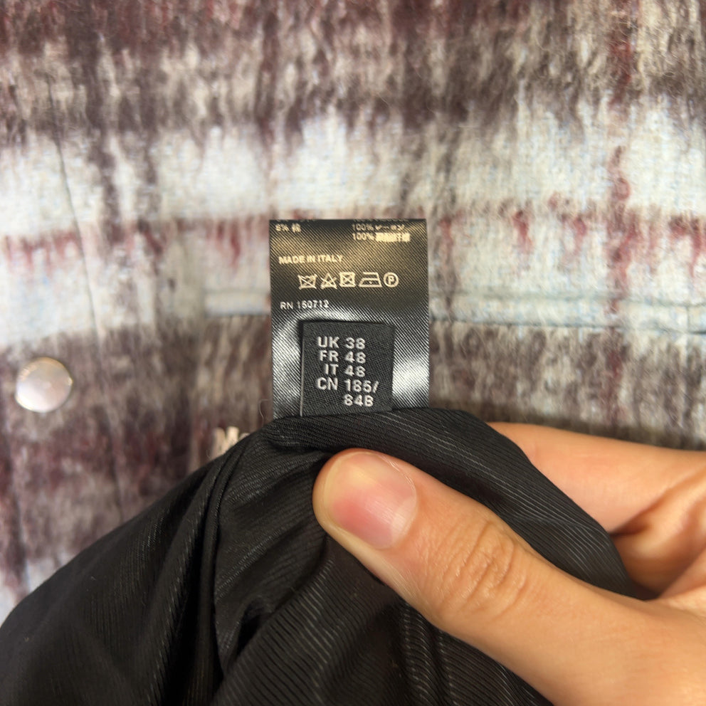 Amiri Mohair Fringe Flannel Shirt