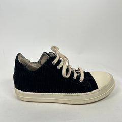 Rick Owens DrkShdw Black Corduroy Low Top Ramones Size 41