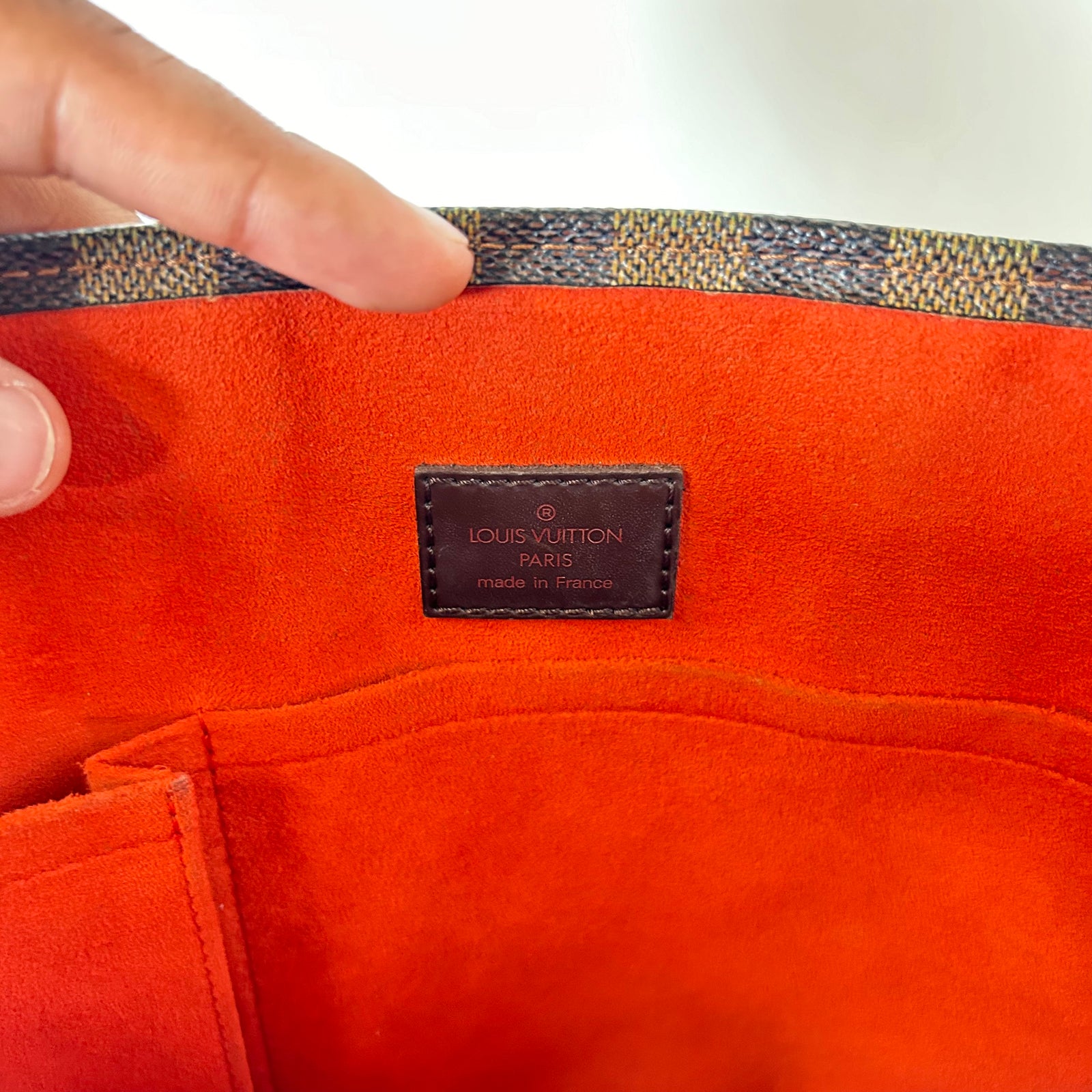 Louis Vuitton Damier Ebene Sac Plat Tote Bag