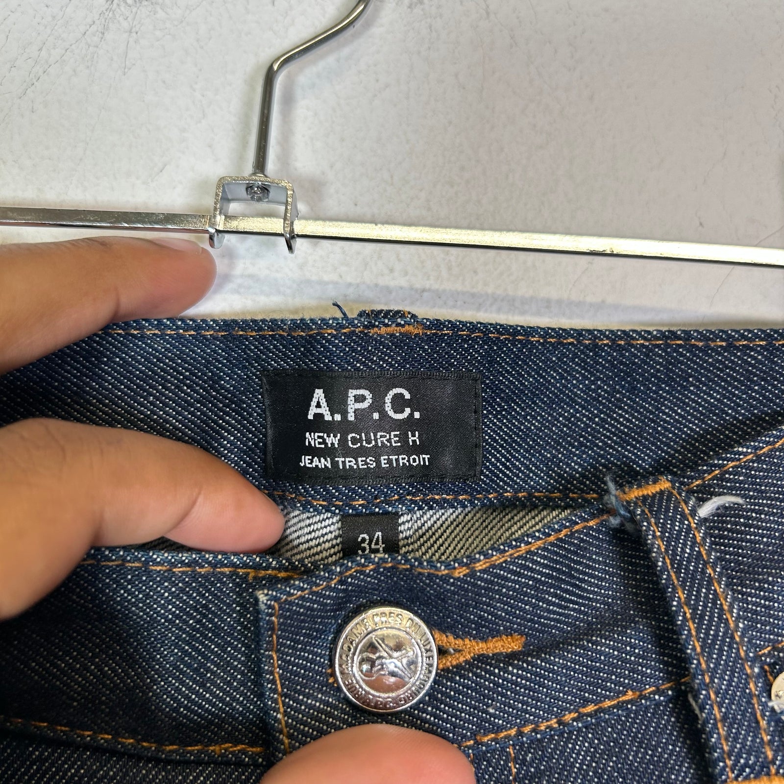 APC Dark Blue Raw Denim Jeans