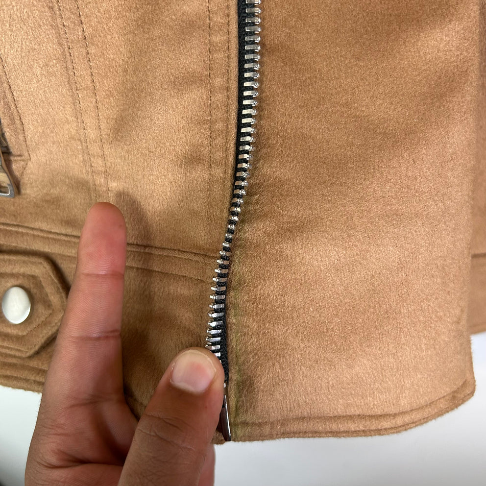 Balmain Suede Biker Jacket