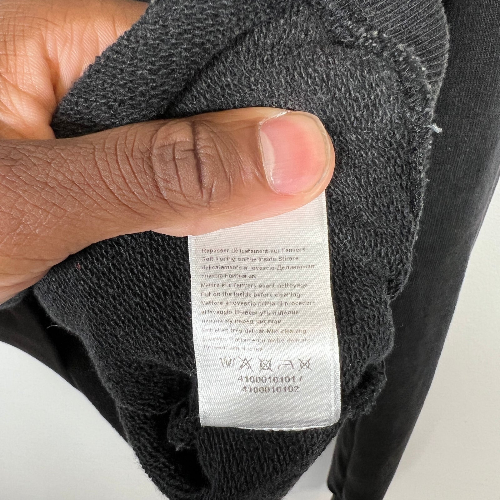 Gallery Dept x Lanvin Black Zip-Up Hoodie Size S