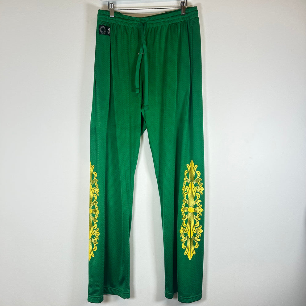 Chrome Hearts Green/Yellow Mesh Floral Pants Size XXL