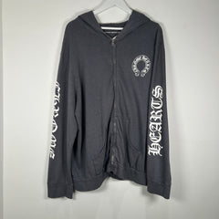 Chrome Hearts Gray Zip Up Hoodie Size XXL