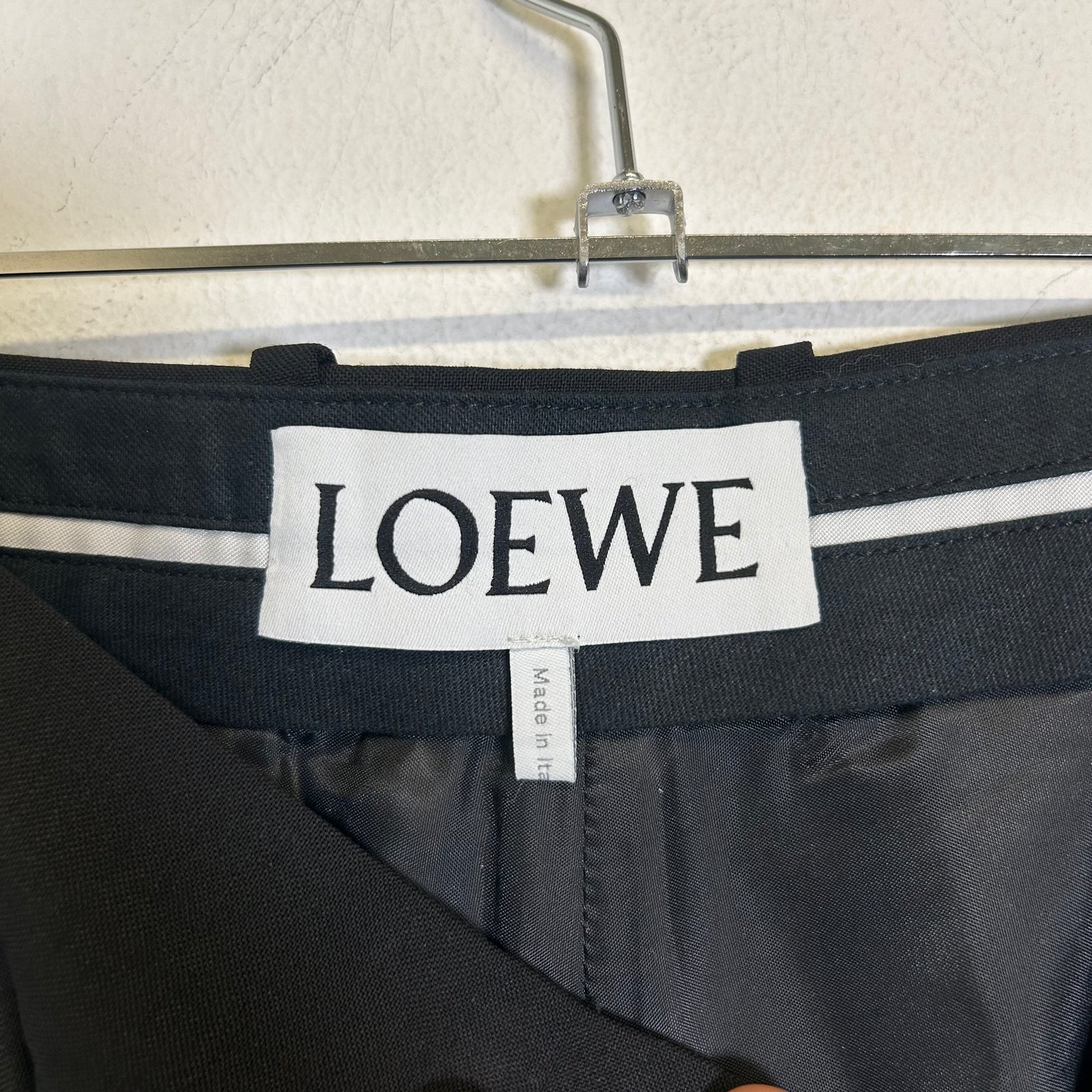 Loewe Black Wool Trousers Size 48