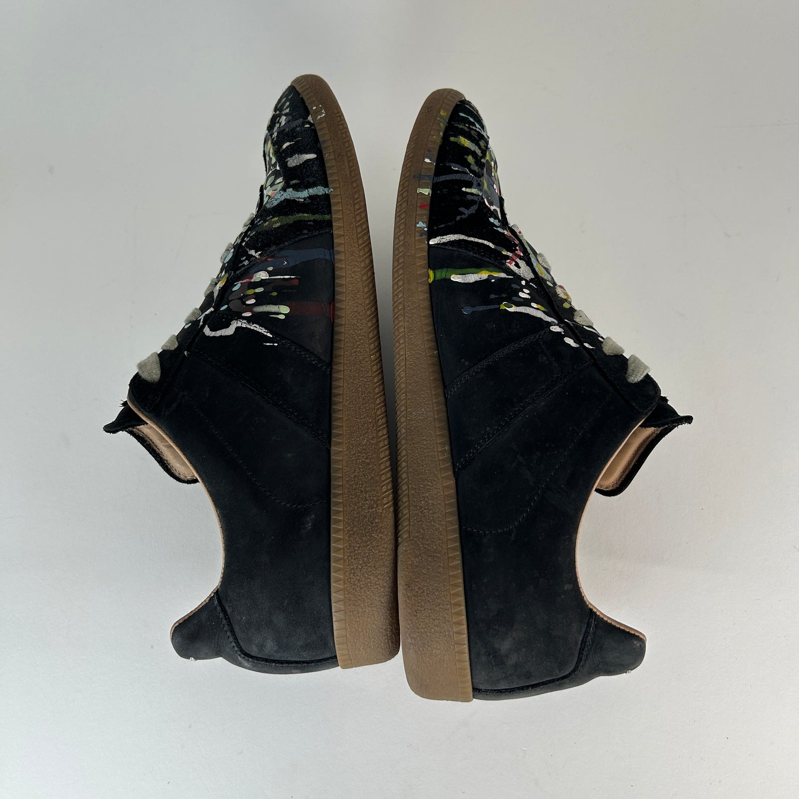 Maison Margiela Black Paint Splatter Gat Size 41