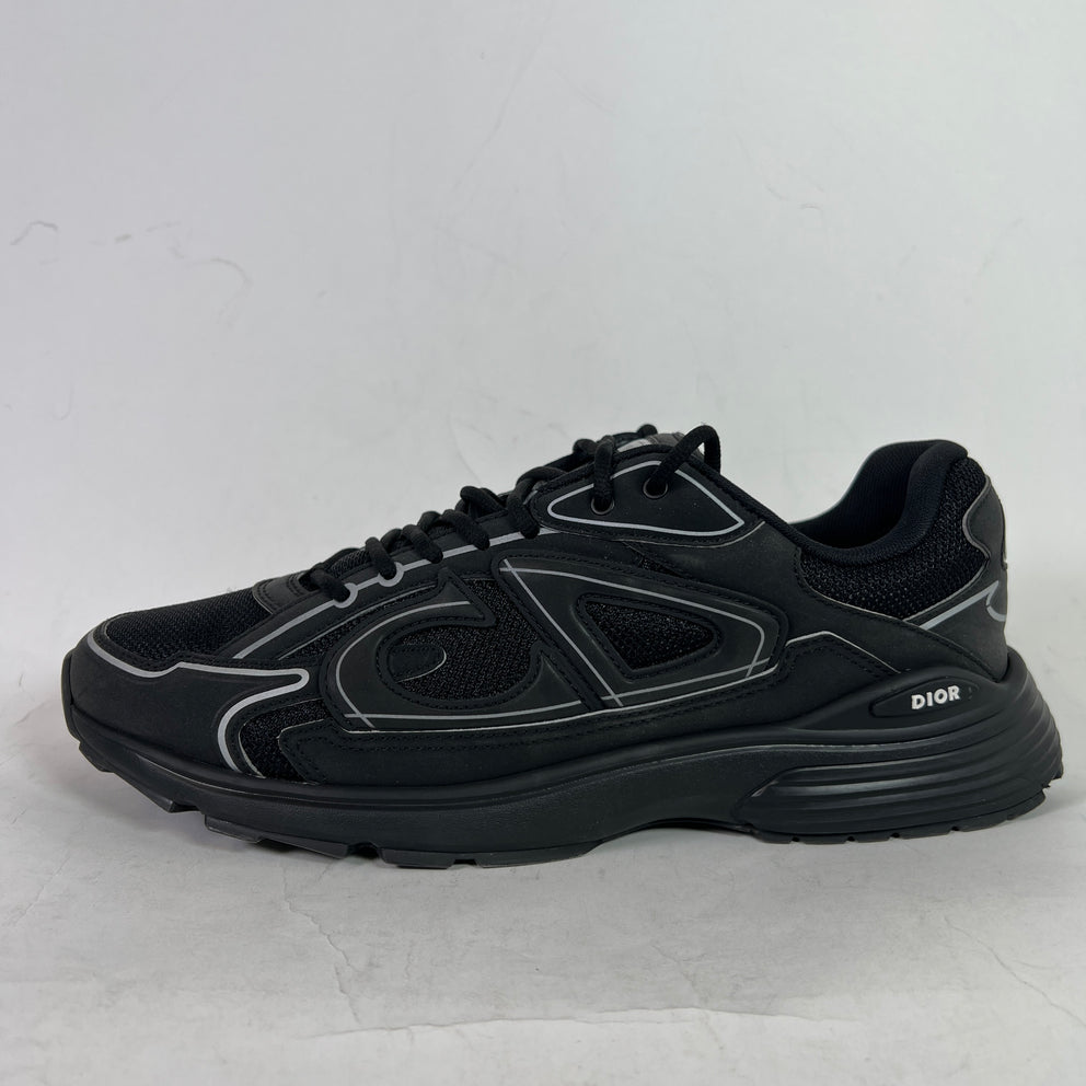 Dior B30 Triple Black Technical Mesh Sneaker Size 46