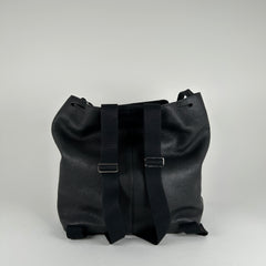 The Row Black Leather Bucket 10 Backpack
