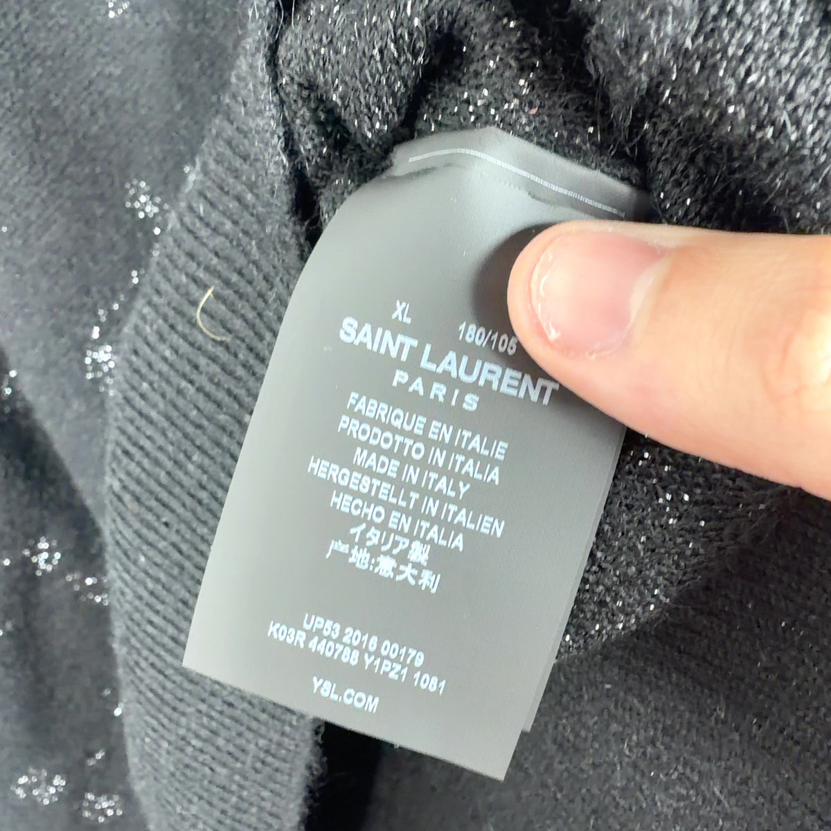 Saint Laurent FW16 'Music Note' Knit Sweater