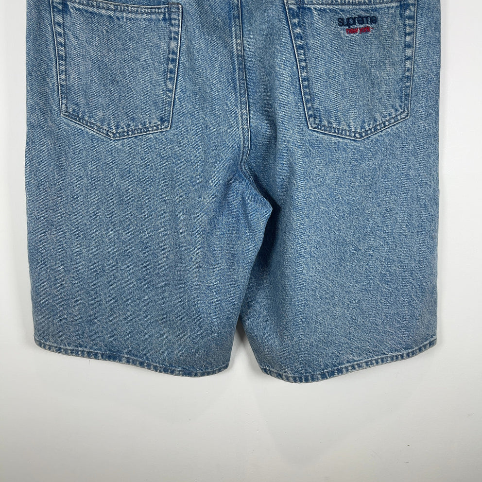 Supreme Embroidered 'New York' Denim Shorts