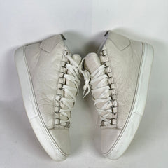 Balenciaga Cracked Leather Arena Sneakers