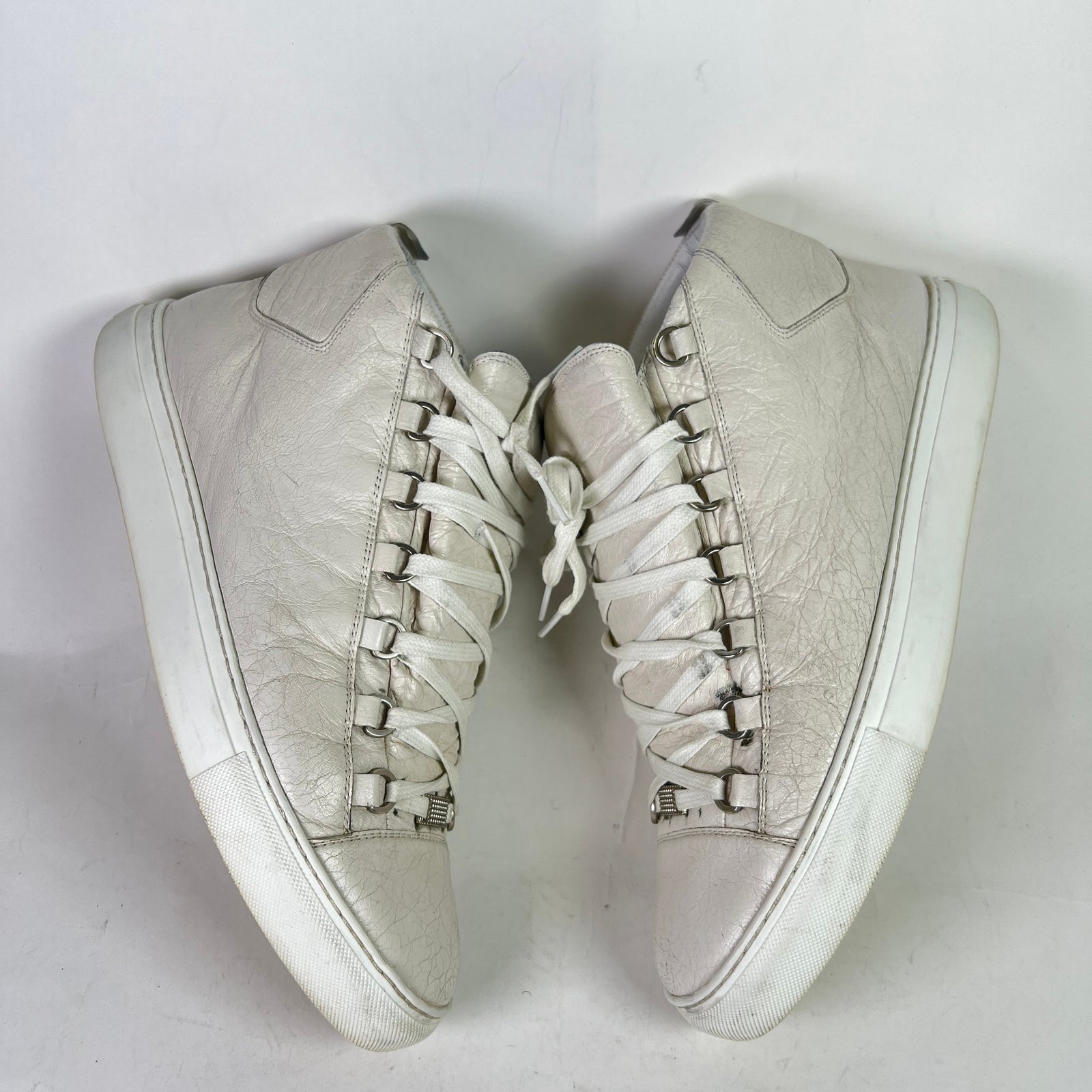 Balenciaga Cracked Leather Arena Sneakers