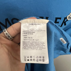 Moncler Light Blue Logo Tee