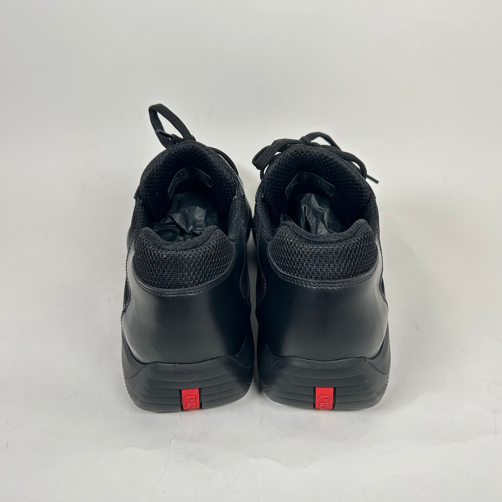Prada Black Cup Low Sneakers Size 11