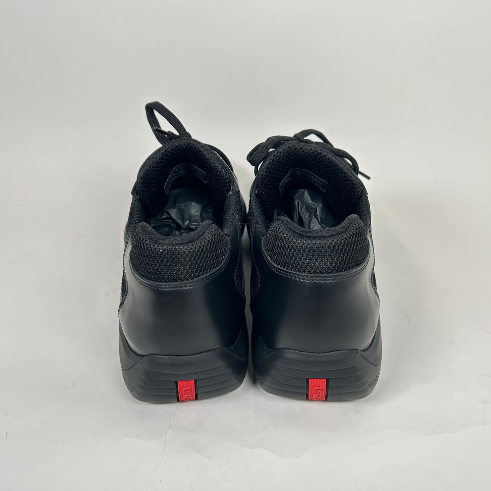 Prada Black Cup Low Sneakers Size 11