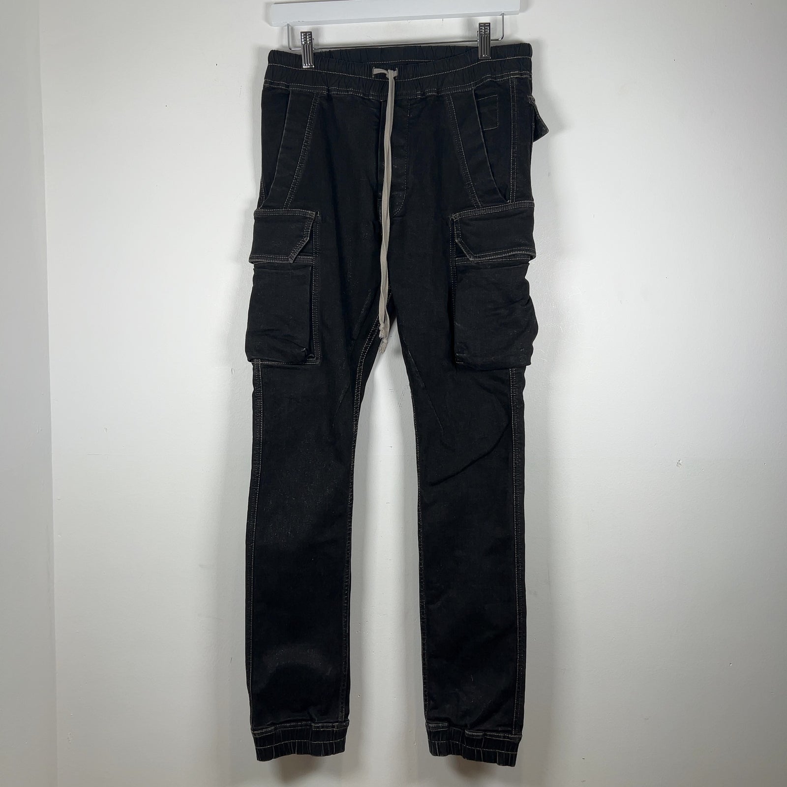 Rick Owens DRKSHDW Waxed Denim 'Mastadon' Cargo Pants