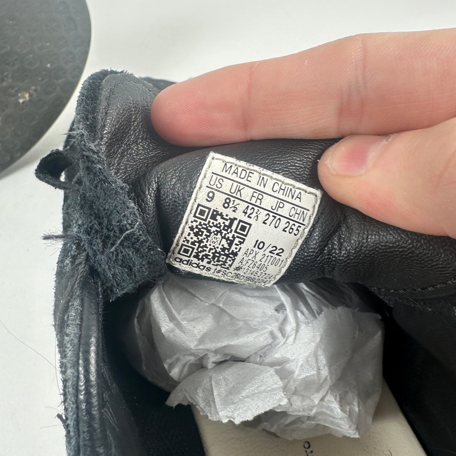 Yohji Yamamoto Y-3 Adidas Black Sashiko Gazelles Size 9