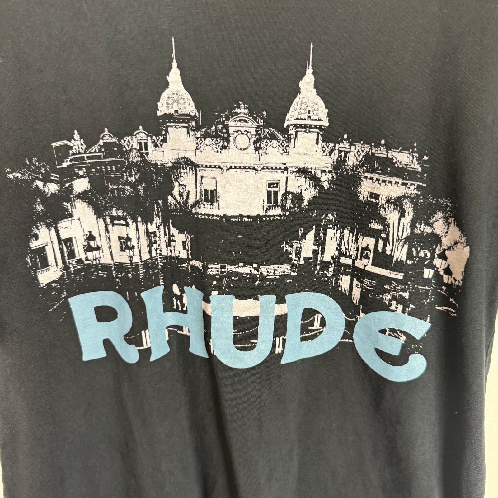 Rhude Black Casino Tee Size S
