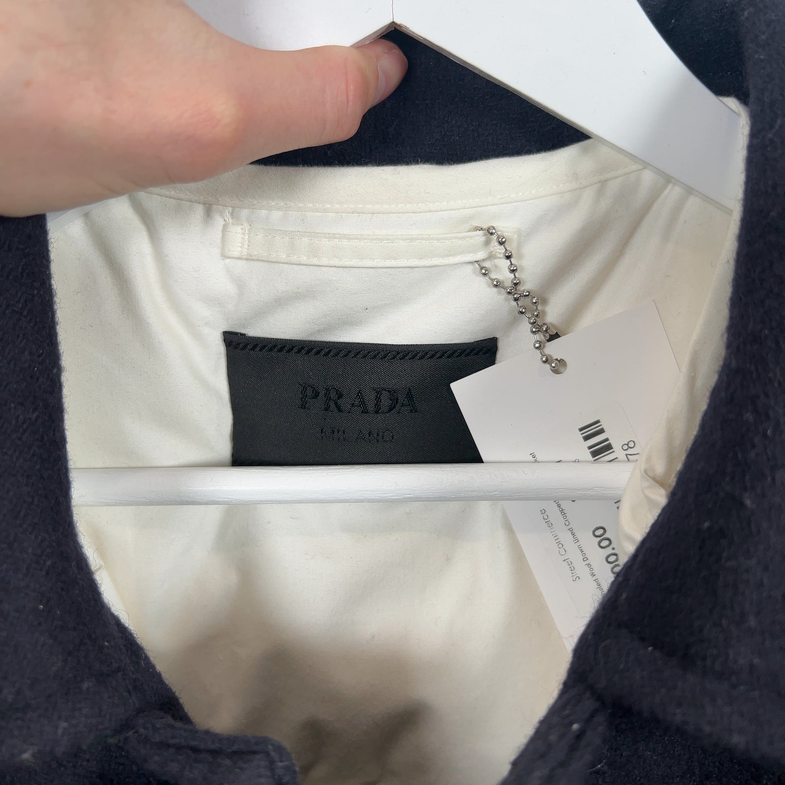 Prada Paneled Wool Down Lined Cropped Bomber Jacket