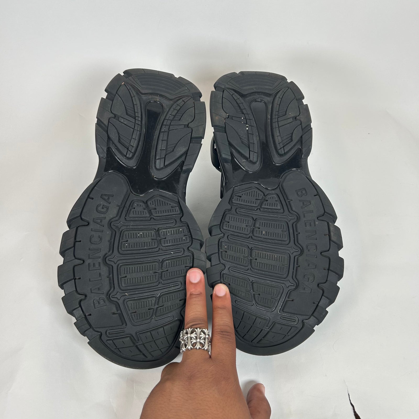 Balenciaga Triple Black Track Sandal Size 44