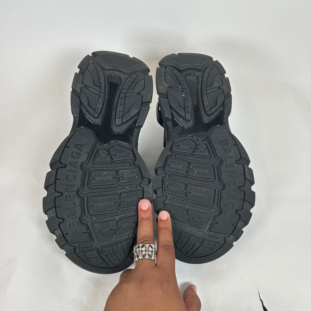 Balenciaga Triple Black Track Sandal Size 44